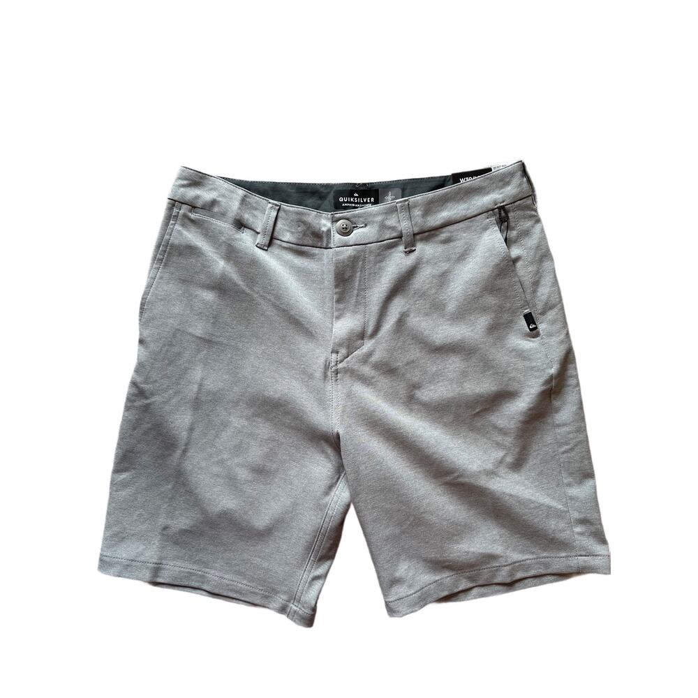 NWT Quiksilver Men’s Gray Stretch Hybrid Shorts W30/L20 Regular Fit BeachtoBar